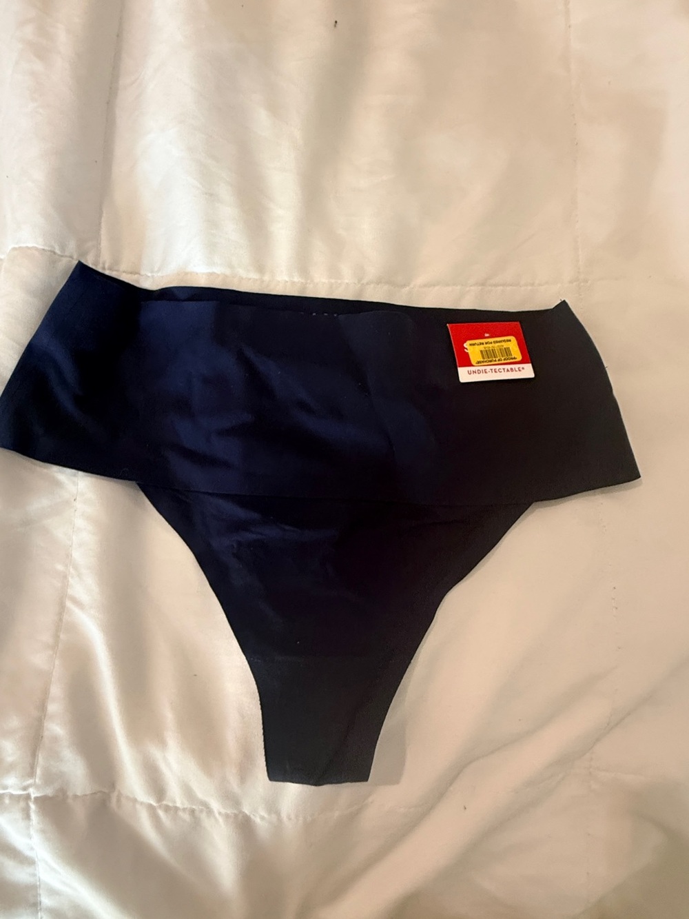 SPANX Black High-Waist Foldover Thong